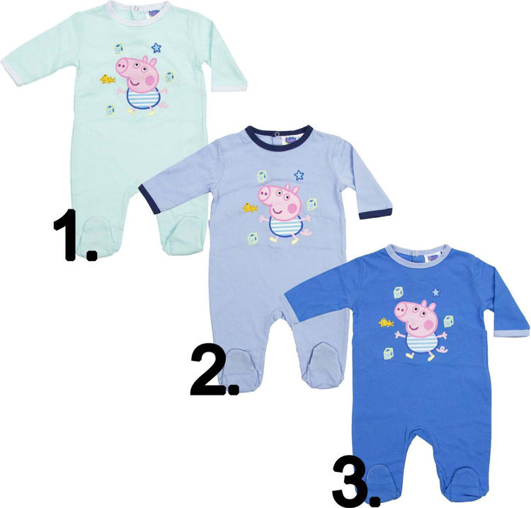 Picture of 7925 -GOERGE / PEPPA PIG SLEEPSUITS/GROWS IN COTTON